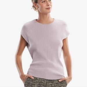 MM LaFleur Francesca Wool Blend Cap Sleeves Top Lavender Size Medium